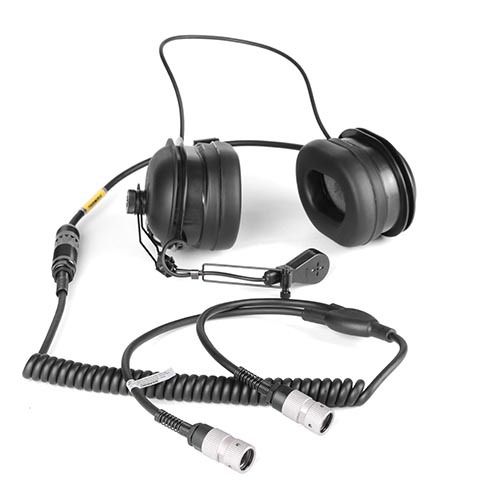 MK-1697 Headset with Y cable 2 U229/U connector for DH-132 helmet
