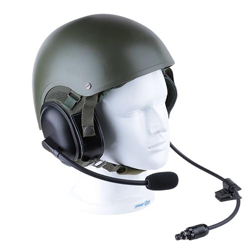 CVC helmet headset with dynamic flexible microphone