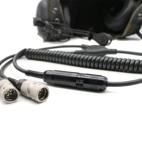 DH-132 CVC helmet headset with Y cable 2 U229/U connector