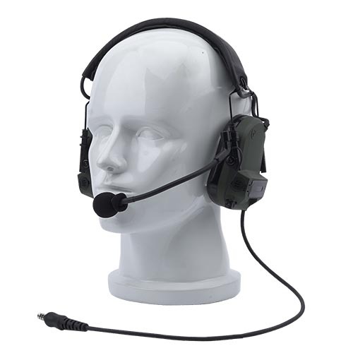 Lightweight tactical over-the-ear hearing protection headset