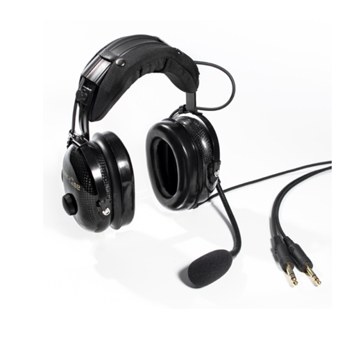 Fixed wing passive noise-cancelling aviation headset