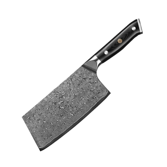 7 inch High Quality 67 Layers Damascus Cleaver Knife G10 Handle Damascus Cleaver Knife