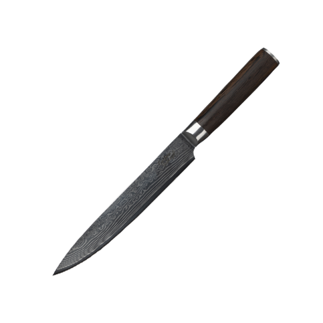 8 inch Professional vg10 Damascus Steel Knife Pakka Wood Handle Damascus Kitchen Slicing Knife