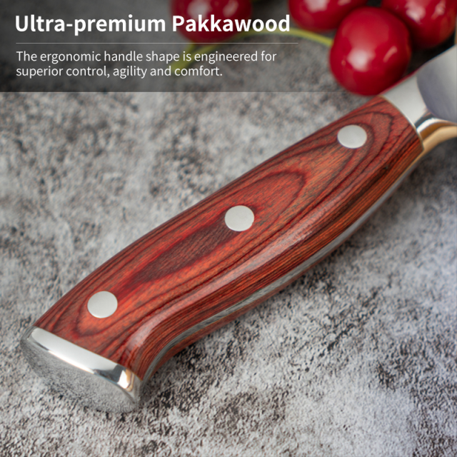 OEM high qualtity stylish modern style 8 Inch Nakiri Knife Pakka Wood Handle Stainless Steel Chef knife