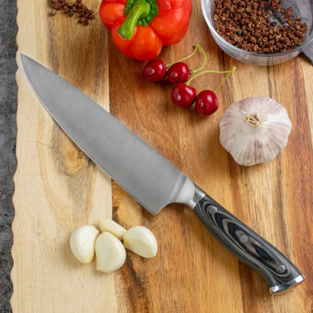 8 Inch 5cr15 chef Knife Pakka Wood Handle Stainless Steel Chef knife