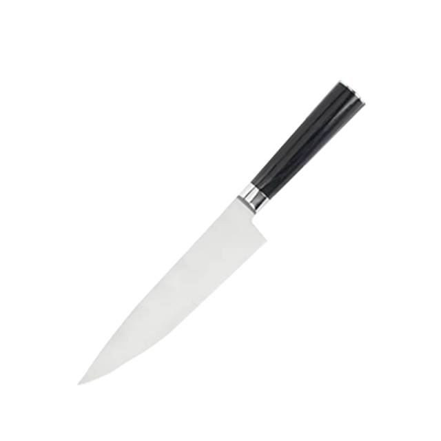 8 Inch Stainless Steel Kitchen Knife Black Pakka Wood Handle Kitchen Chef Knife