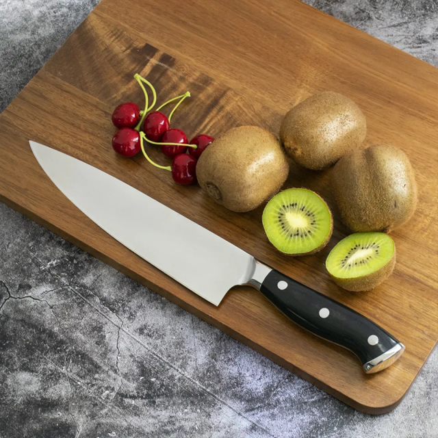 8 Inch Stainless Steel Kitchen Knife Ergonomic Pakka Wood Handle Kitchen Chef Knife