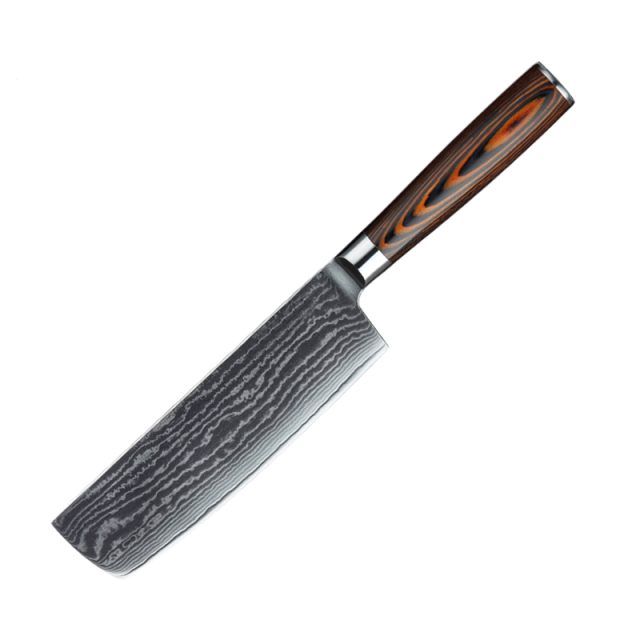 7PCS Professional vg10 67 Layers Damascus Knife Set Pakka Wood Handle Damascus Chef Knife Set