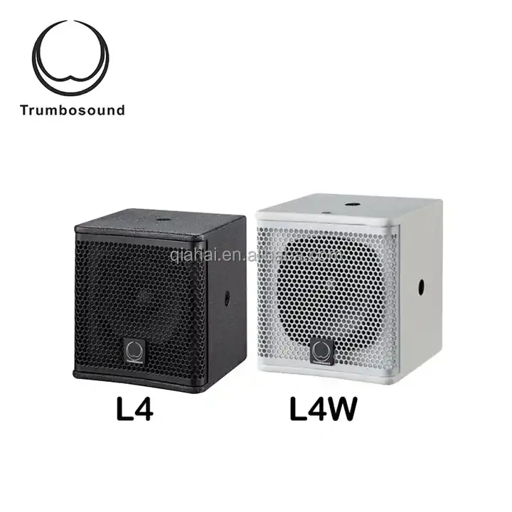 L4W Low Price White 4.5 Inch Full Range Speakers Mini Stereo Mid Speaker Column Square Meeting Loudspeaker 4 Inch Speaker