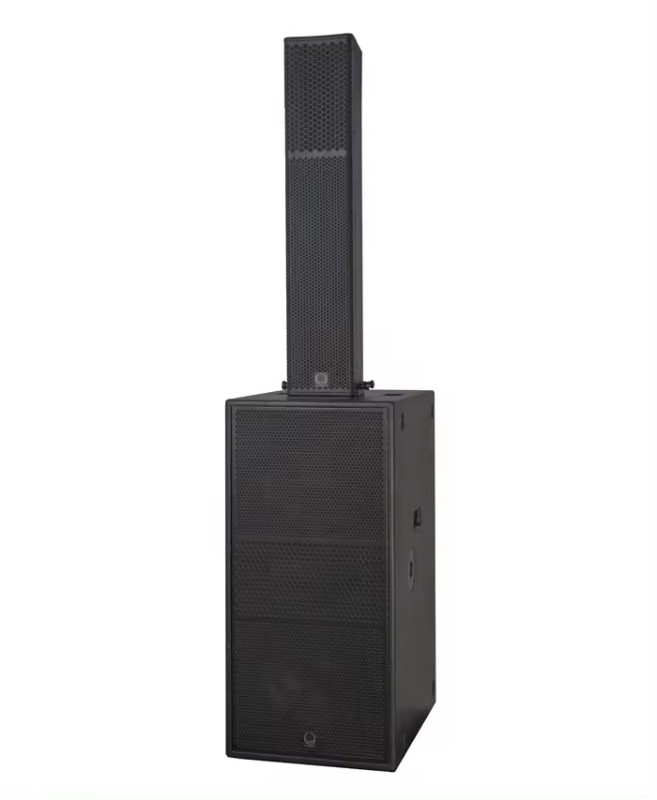 5.5 inch column speaker with active/passive dual 12 inch subwoofer mini line array loudspeaker sound system