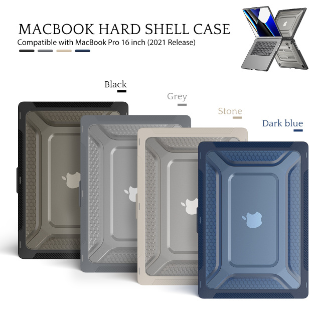 Laptop Cover For Apple Macbook Pro 16 2021/2023 A2485 M1 Pro / M1 Max/A2780 Macbook Case Transparent Hard PC+TPU  Case Shockproof Cover  Professional MacBook case manufacturer