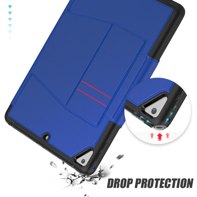 PU material  Auto-sleep function protective case for  iPad 5th/6th 9.7 inch Multi-position adjustment bracket shockproof protective cover Magnetic flip cover for tablets Flip cover tablet case supplier