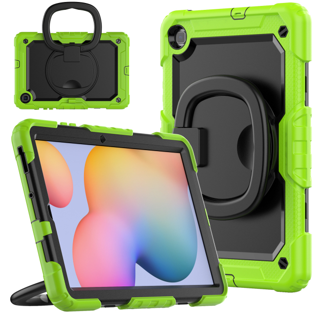 360 Rotation Hand Grip Shpckproof Protective Silicone Tablet Case For Samsung S6 lite P610/P615 10.4 inch Heavy Duty Rugged Cover From Professional Ipad Case Manfacturer