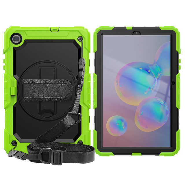 Three layers full body protective silicone case for samsung tab s6 lite 10.4 case 2020 SM-P610 P615 shockproof cover with 360 degree rotating stand tablet case for Samsung tab case