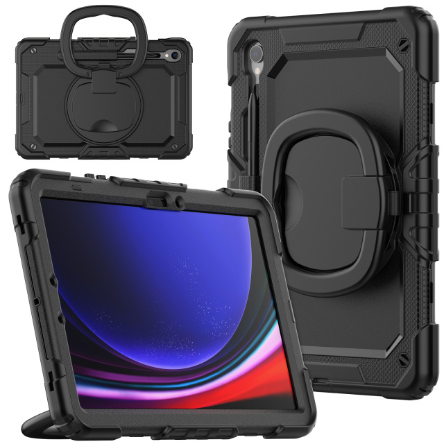 2023 Newest Heavy Duty Rugged Shockproof Silicone Tablet Case For Samsung Galaxy Tab S9 11inch Full Body Protective Cover With Hand Grip And Adjustable Shoulder Strap Tablet Case