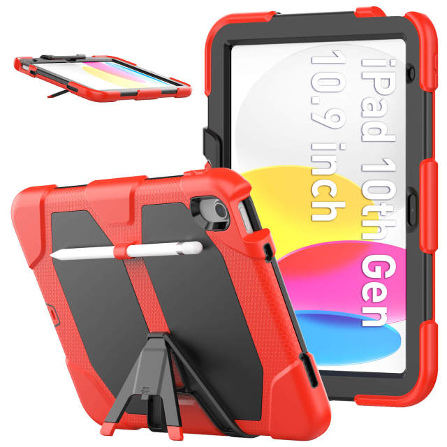 PC+silicon Ipad Case For Ipad 10th generation 10.9 2022  Protective Cover Heavy Duty Rugged Shockproof tablet Case With stand Ipad Case Full Body Protective  Competent supplier of tablet protective cases