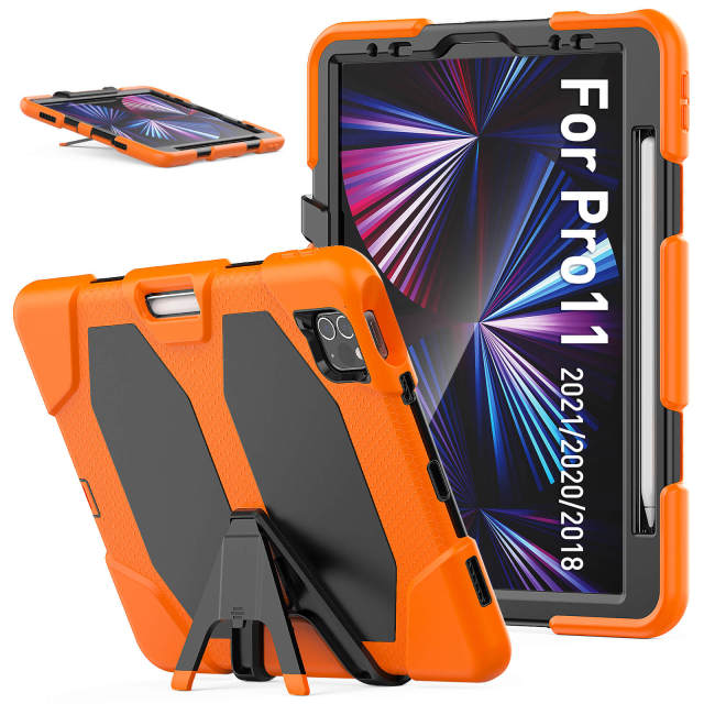 PC+silicon Ipad Case For Ipad Pro11 Air4 Air5 10.9 inch Protective Cover Heavy Duty Rugged Shockproof tablet Case With stand Ipad Case Full Body Protective Factory direct sales tablet protective case