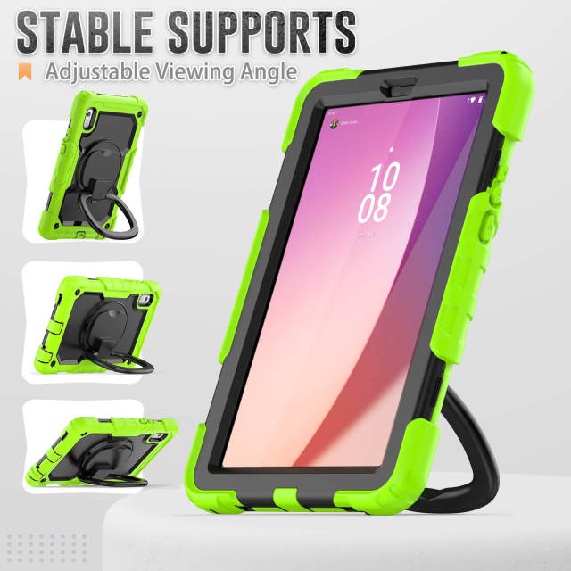 2023 Newest Heavy Duty Rugged Shockproof Silicone Tablet Case For Lenovo tab M9 9.0 inch(TB310) 2023 Full Body Protective Cover With Hand Grip And Adjustable Shoulder Strap Tablet Case