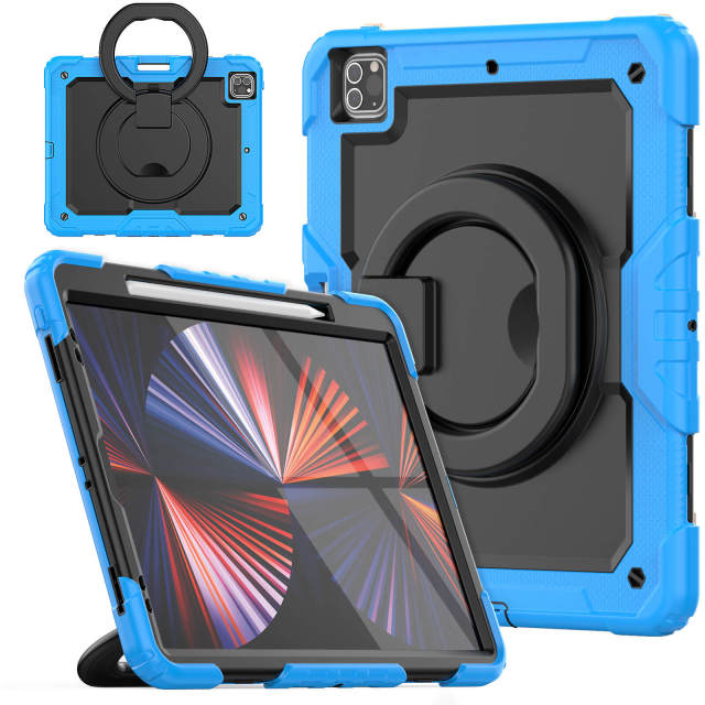 360 Rotation Hand Grip Shpckproof Protective Silicone Tablet Case For Ipad Pro 12.9 18/20/21/22 12.9 inch Heavy Duty Rugged Cover From Professional Ipad Case Manfacturer