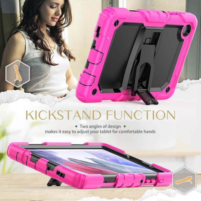 Heavy Duty Rugged Silicone Tablet Case For Samsung Galaxy Tab A7 Lite 8.7Inch T220 Shockproof Cover From Tablet Case Manufacturer With Wholesale Factory Cheap Price Samsung Tab Case With Built-In Kickstand Feature