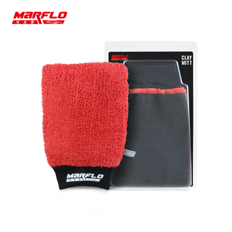 BT-6036 magic Clay Mitt with cuff in red,yellow and orange, bigger size clay mitt.