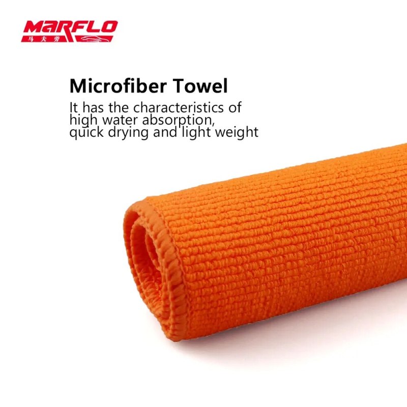 MARFLO Car Wash Magic Clay Towel Bar Cloth Microfiber Orange Edgeless Auto Care Detail Bar Clean Paint By Brilliatech