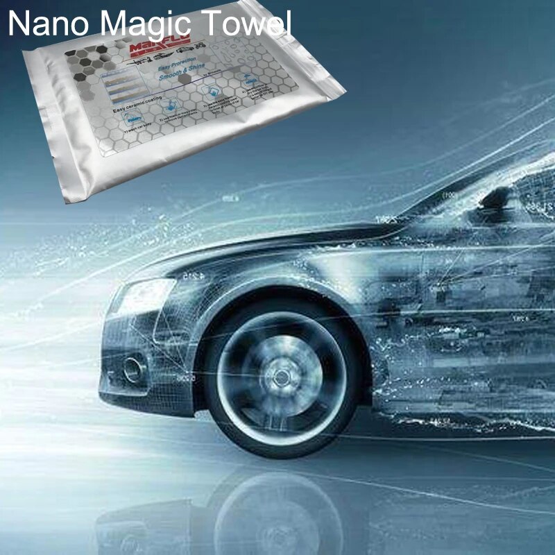 Nano Coating Towel Super Ceramic Paint Crystal Magic Clay Bar Block with Towel For Car Washing