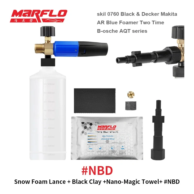 Marflo Snow Foam Gun Lance for Water Gun Lavor Karcher HDS Nilfisk Black&Decker Makita AR Blue Intersko