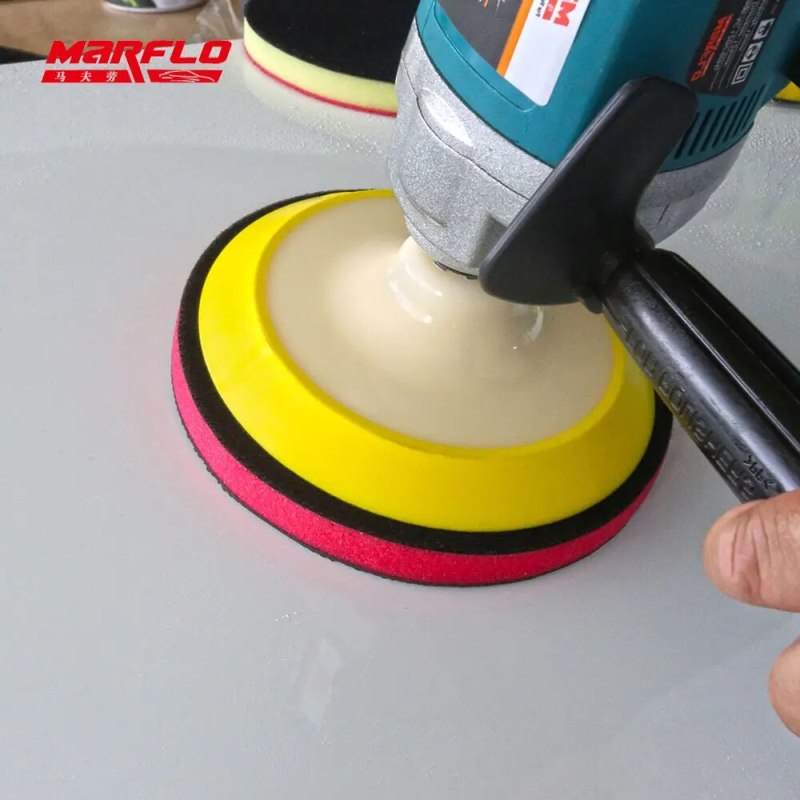 160mm MARFLO Car Washing Magic Clay  Bar Pad Cleaning Paint Before Car Polish Sponge Wax Medium King Heavy Grade