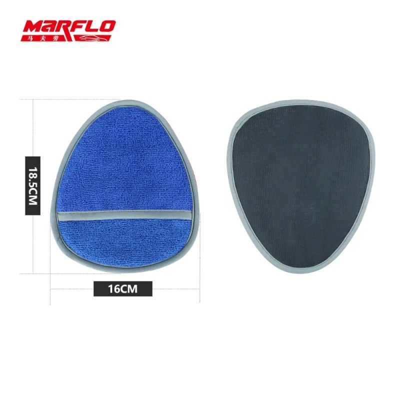 Marflo Car Wash Tools Cleaning Microfiber Glove Magic Clay Mitt Cloth Towel Auto Detailing Eraser Sponge Clay Bar Pad