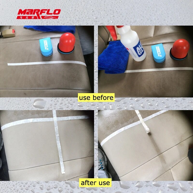 Marflo Nano Clean Detailing Brush Car Wash Mud Magic Clay Pad Wax Sponge Block With Applicator 3 Plus 1 Made By Brilliatech