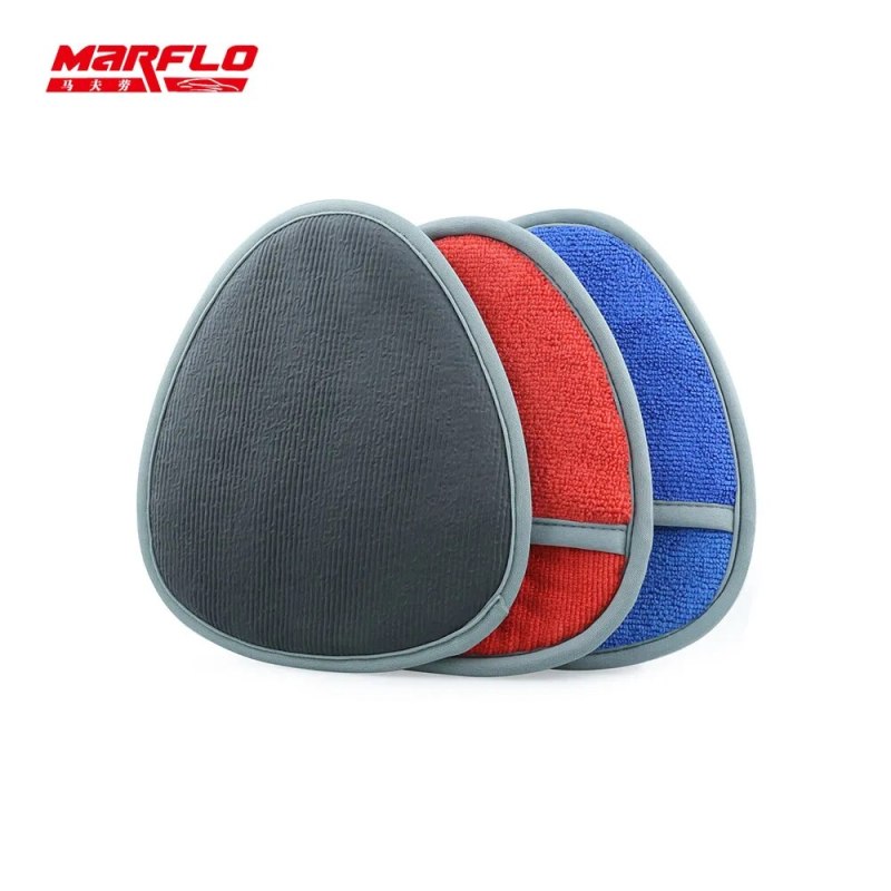 Marflo Car Wash Cleaning Microfiber Gloves Magic Clay Mitt Cloth Microfiber Towel Clay Bar Pad Detailing Cloth Eraser 6020