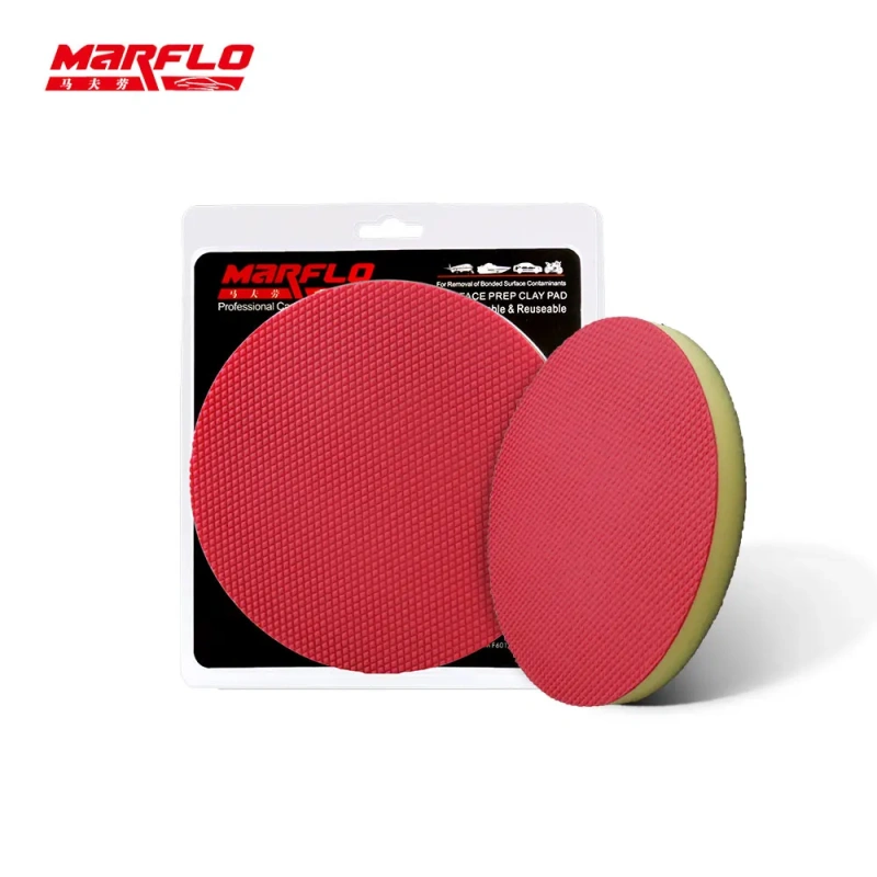 160mm MARFLO Car Washing Magic Clay  Bar Pad Cleaning Paint Before Car Polish Sponge Wax Medium King Heavy Grade