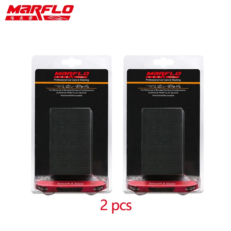 Marflo Car Washing Paint Cleaner Magic Clay Bar Block Sponge Clay Removal Contaminants Before Paint Wax Ceramic Coating