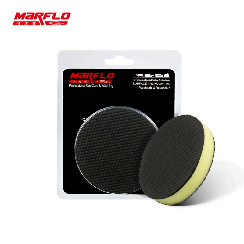 80MM MARFLO Magic Clay Pad Bar Polishing Sponge Pad Auto Care Car Washing Cleaning With Retail Packing