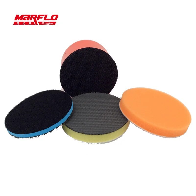Marflo Car Clean Brush Wax Pad Applicator Paint Care Magic Clay Bar 3 Plus 1
