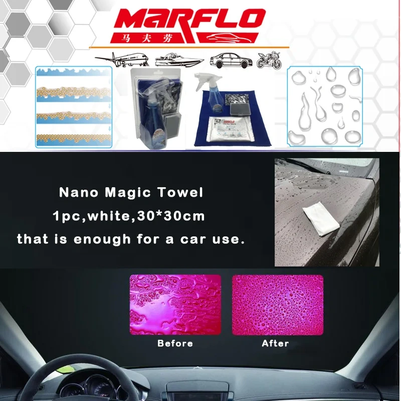 Marflo Nano Coating Towel Magic Ceramic Paint Crystal Magic Towel for Car Paints Care