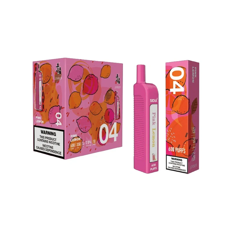 SIDIAмини600.Одноразовые электронные сигареты.600 затяжек.2 мл.(Вкус: розовый лимон)