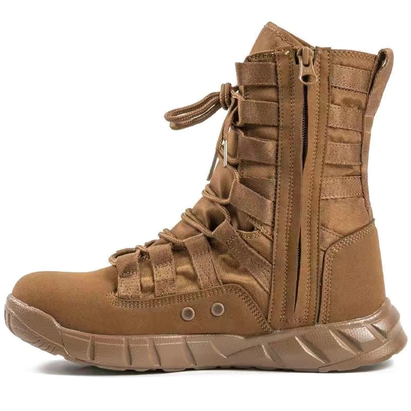 Summer Ultra Lightweight Breathable CQB Military Combat Boots High-Top Desert Canvas Outdoor Shoes