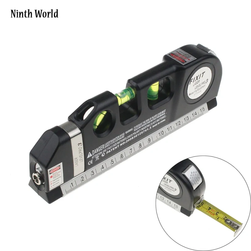 Ninth World 8FT/25m Laser Level Horizon Vertical Measure Aligner Standard And Metric Ruler Multipurpose Measure Level Laser