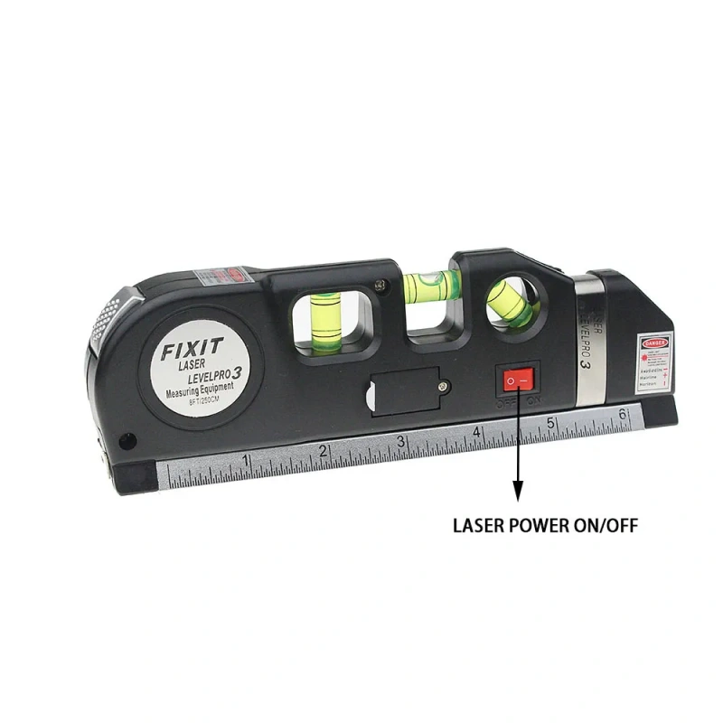 Ninth World 8FT/25m Laser Level Horizon Vertical Measure Aligner Standard And Metric Ruler Multipurpose Measure Level Laser