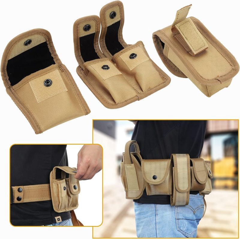 abcGoodefg Modular Equipment Security Utility Tactical Belt with Components Pouches Bags Holster for Guard Security Hunting