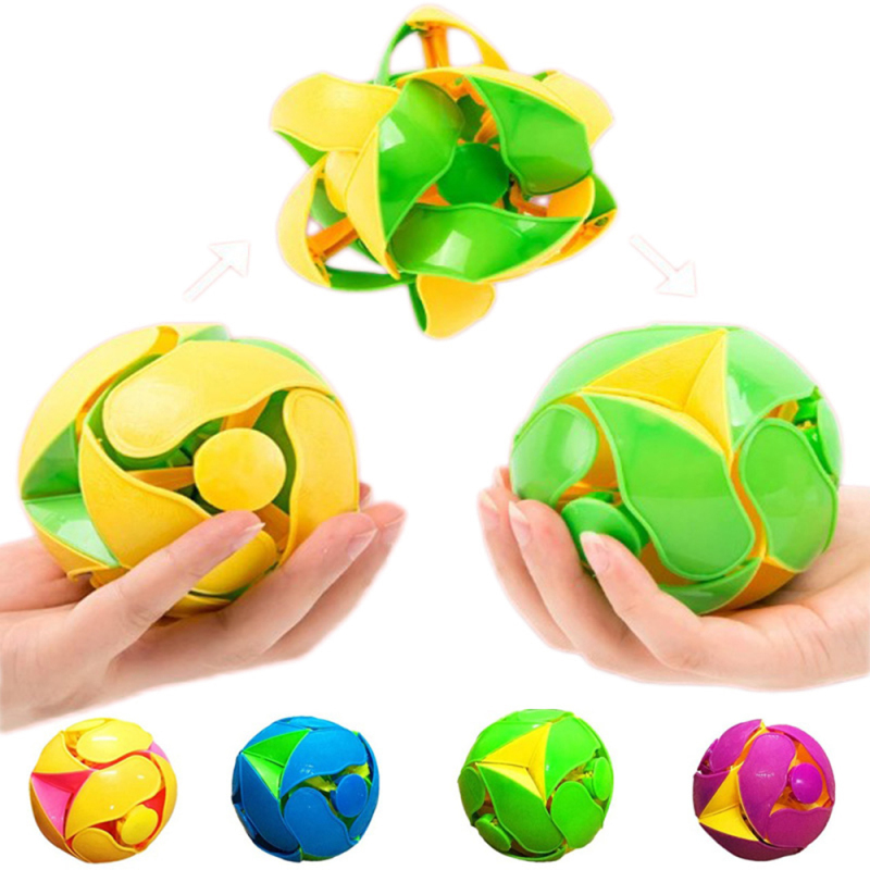 Hand Throwing Ball Telescopic Ball One Ball Two-Color Hand Throwing Color Changing Toy Hand Thrown Color-changing Ball