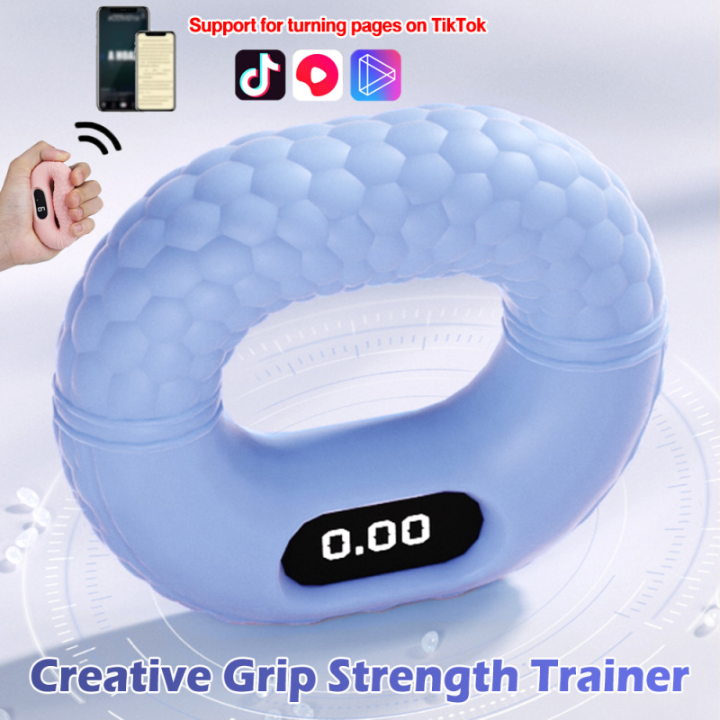 Creative Hand Grip Strengthener with LED Counter Display Bluetooth Remote Control Grip Strength Trainer for Muscles Wrist Thumb Pain & Stress Relief