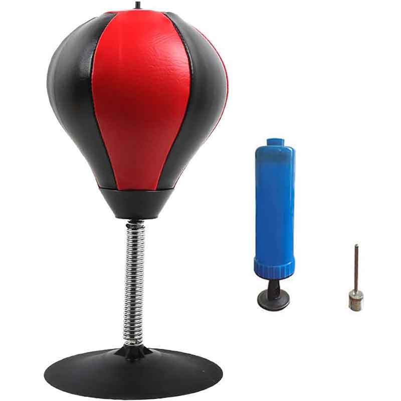 Desktop Punching Bag - Suctions to Your Desk, Heavy Duty Stress Relief Boxing Bag, Funny Office White Elephant Gifts for Boss or Coworker