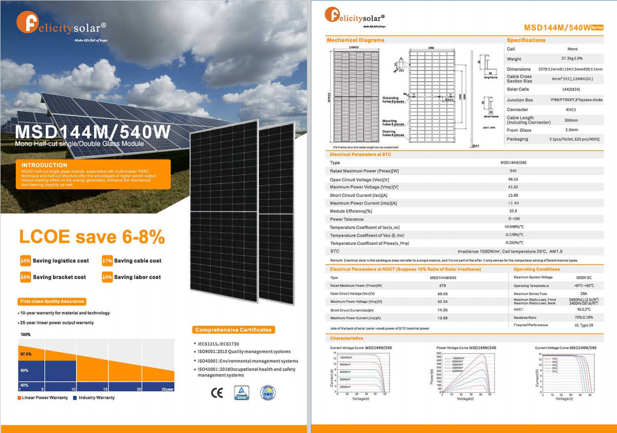540W Solar Panel