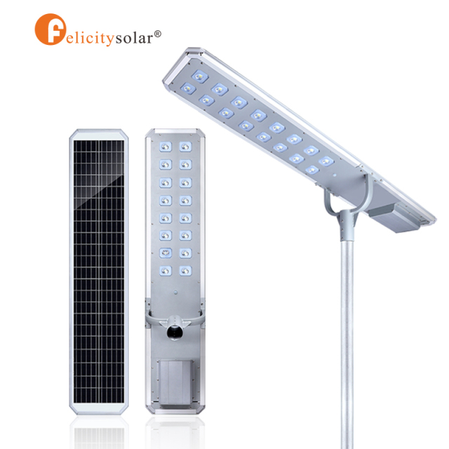 D2 120W High Efficiency Solar Cell Built-in All in One Solar Street Light