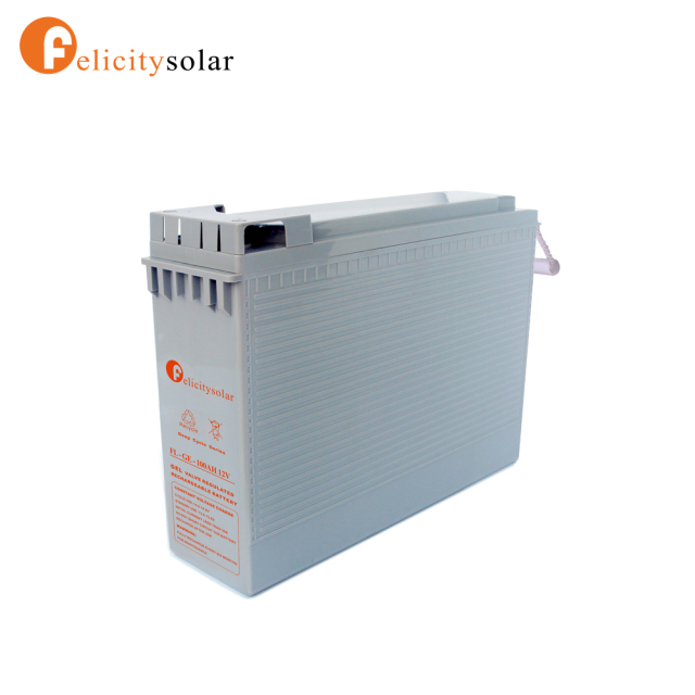 100AH High Quality Safety Value Non-Spillable Construction Design Lead Acid Battery Front Terminal Battery