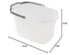 Casabella Plastic Multipurpose Cleaning Storage Caddy with Handle, 1.85 Gallon, Gray and Orange
