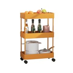 Kitchen Storage Kitchen Rack Floor-to-Ceiling Multi-Layer Removable Gap Storage Rack Daily Household Space-Saving Storage Rack Closet Shelves